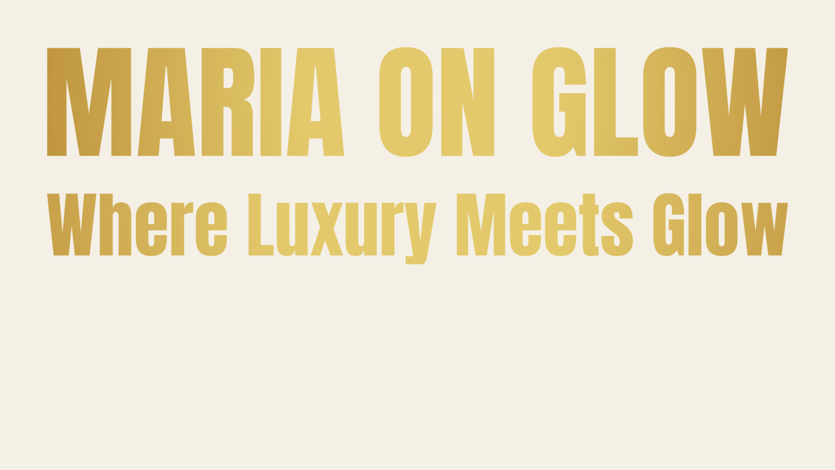 Maria On Glow storefront